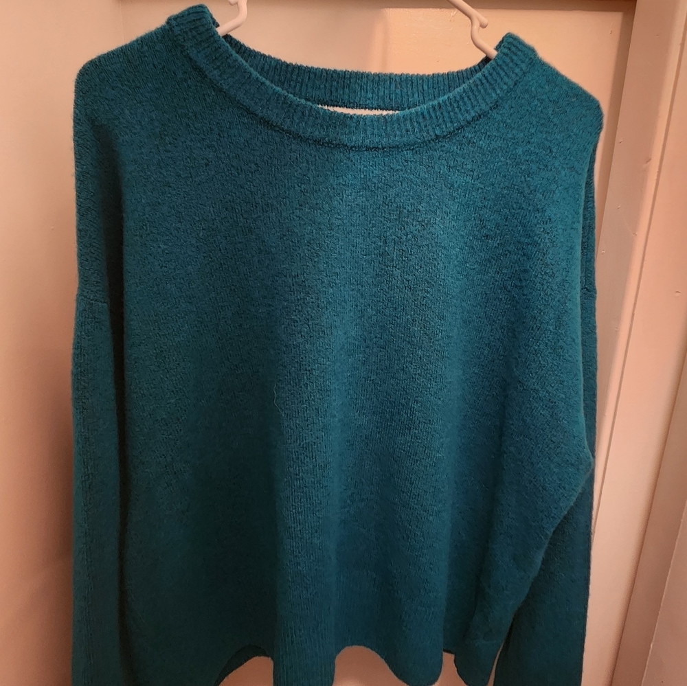 Teal wrap sweater